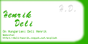 henrik deli business card
